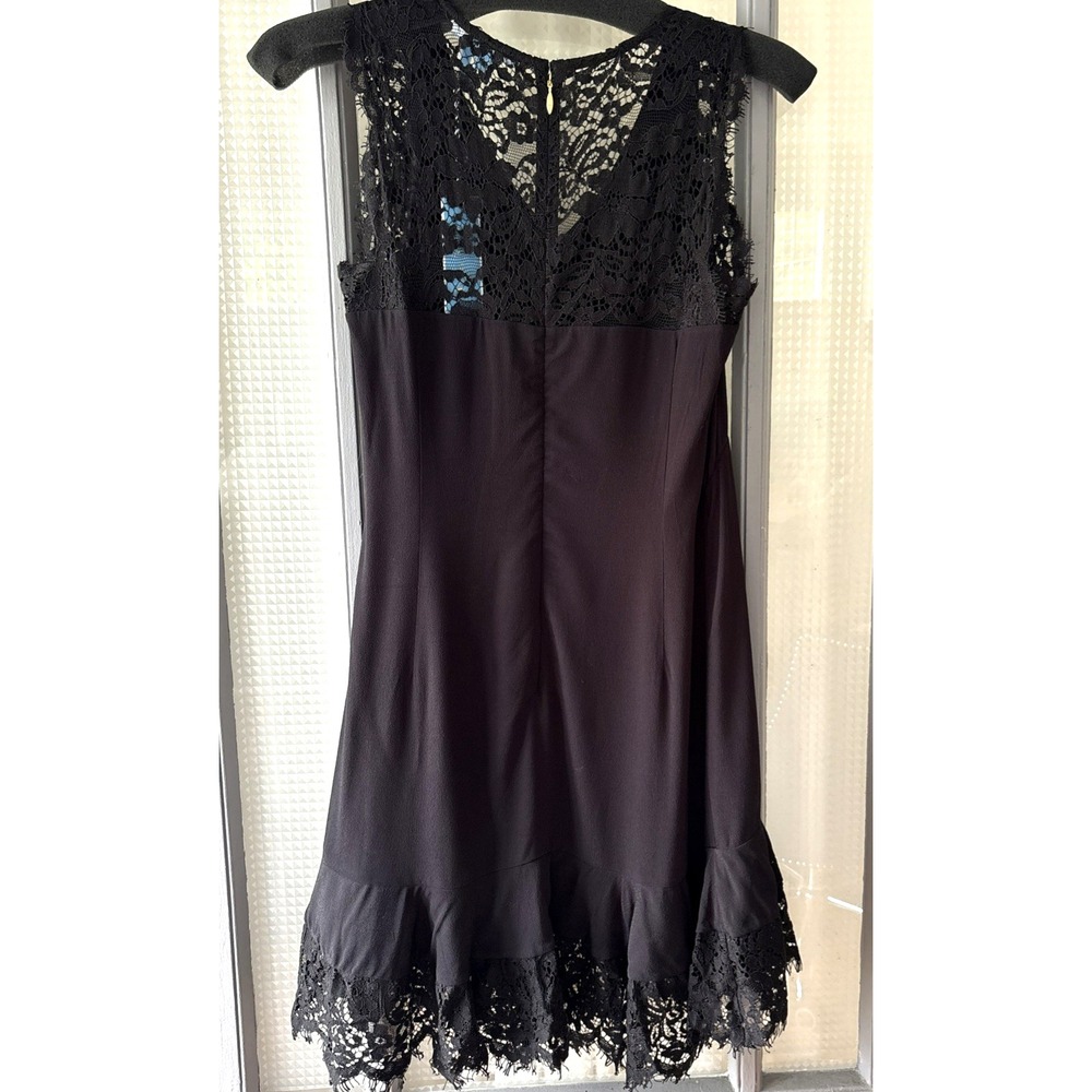 Draper James Sarah Lace Dress Black Sleeveless Ruffle Hem DR0194 NWT Size 10